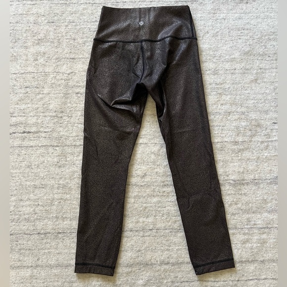 Lululemon Wunder Under Crop High Rise Foil Leggings - Picture 1 of 7